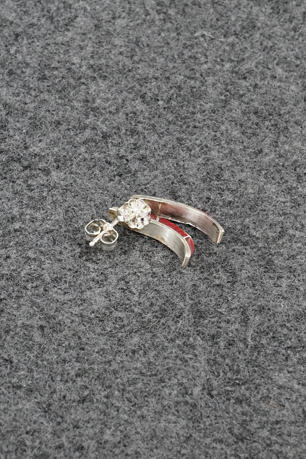 Coral & Sterling Silver Earrings - Kent Lonjose