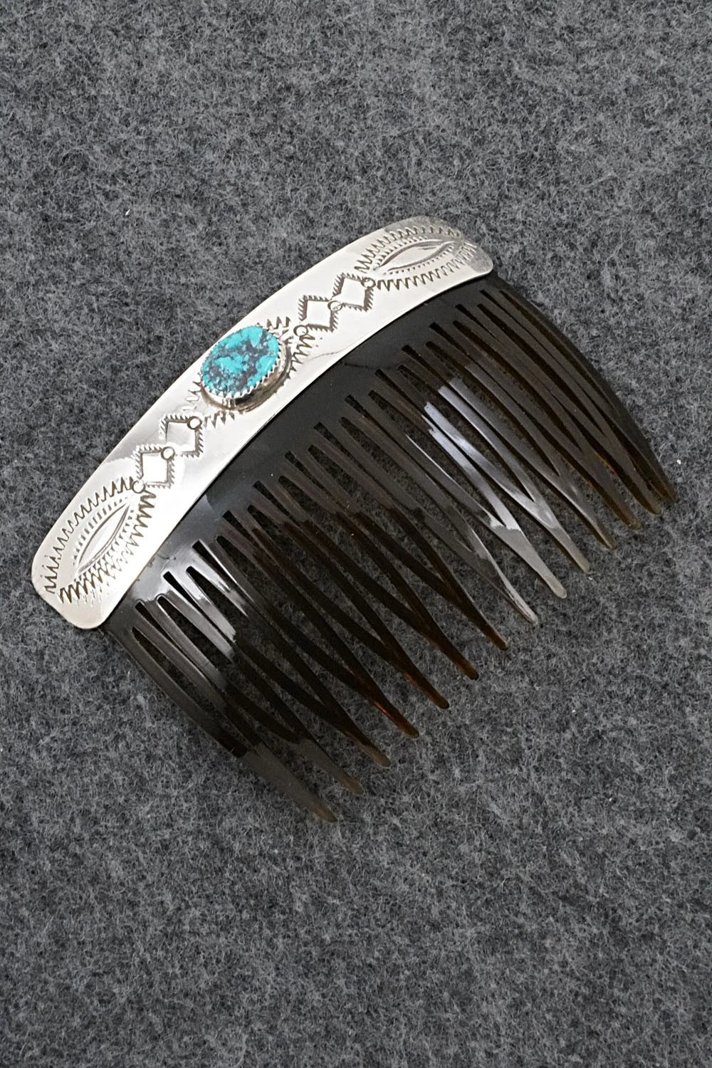 Turquoise & Sterling Silver Hair Combs - Joann Silver