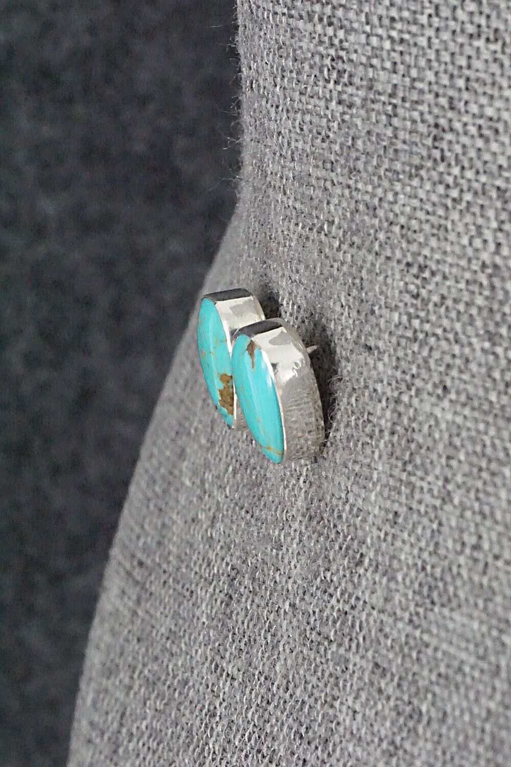 Turquoise & Sterling Silver Earrings - Marco Begaye