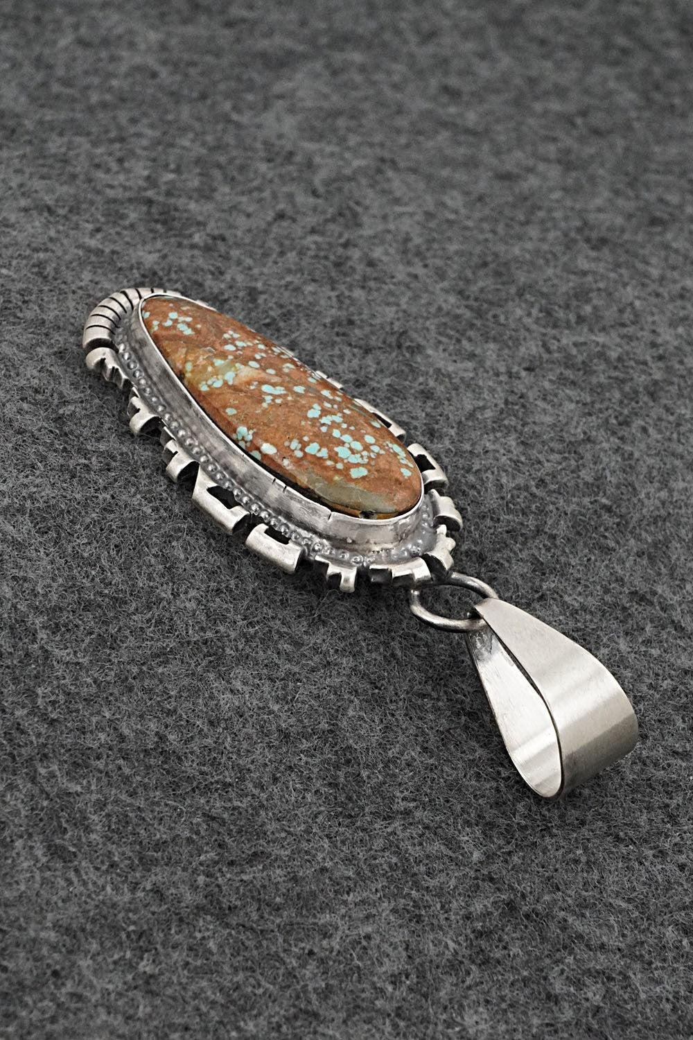 Turquoise & Sterling Silver Pendant - Randy Billy