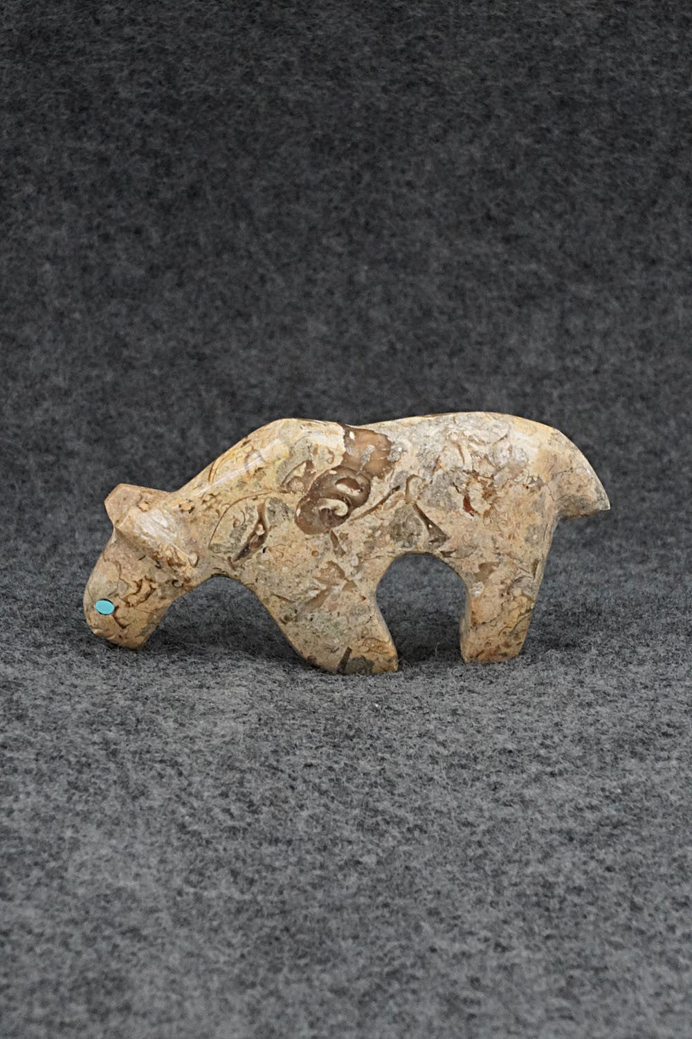 Bobcat Zuni Fetish Carving - Kenric Laiwakete