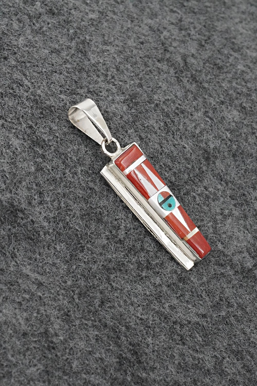 Multi Stone & Sterling Silver Pendant - Rayland Edaakie