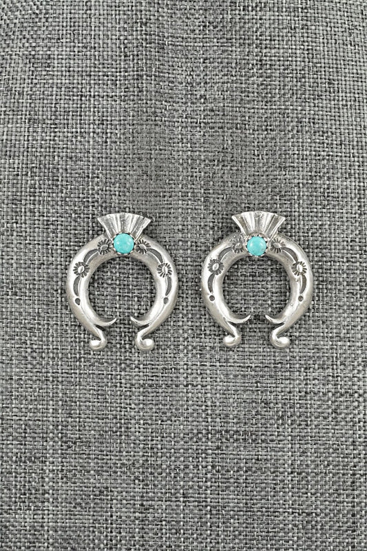 Turquoise & Sterling Silver Earrings - Adrienne Gordon