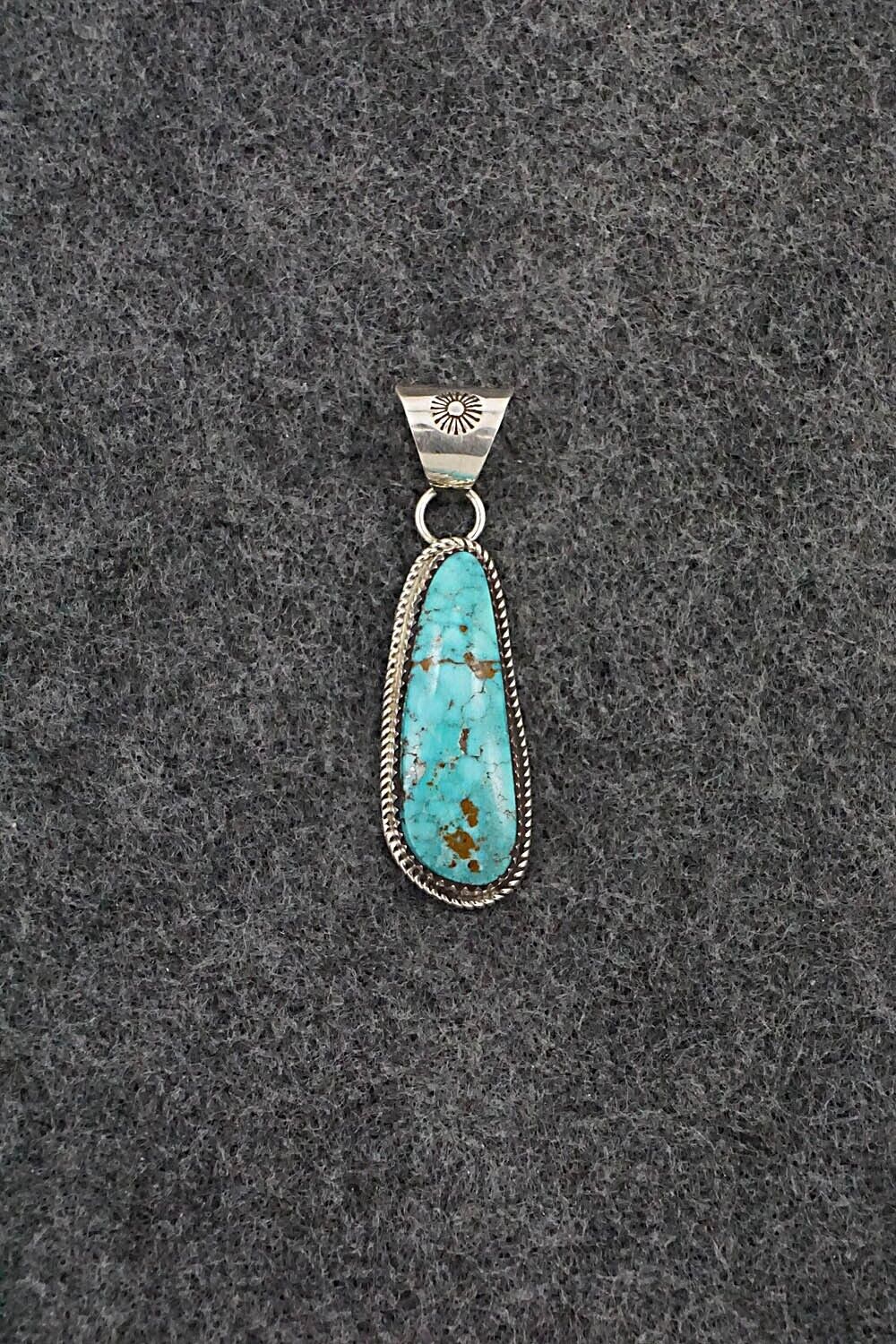 Turquoise & Sterling Silver Pendant - Ernest Hawthorne