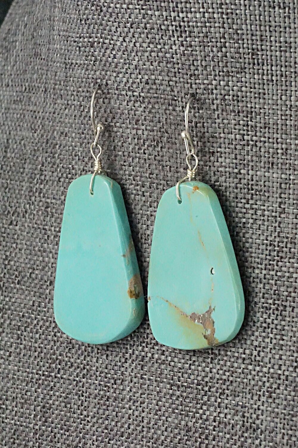 Turquoise & Sterling Silver Earrings - Joe Garcia