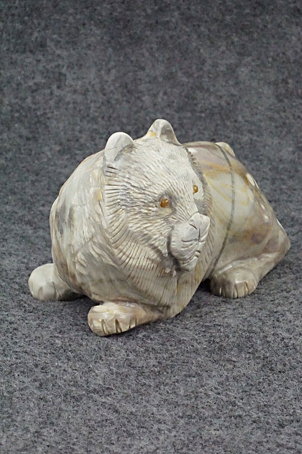 Lion Zuni Fetish Carving - Wilfred Cheama
