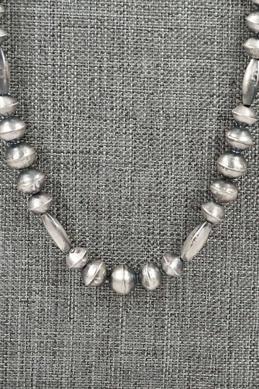 Sterling Silver Navajo Pearl Necklace 24" - Vintage