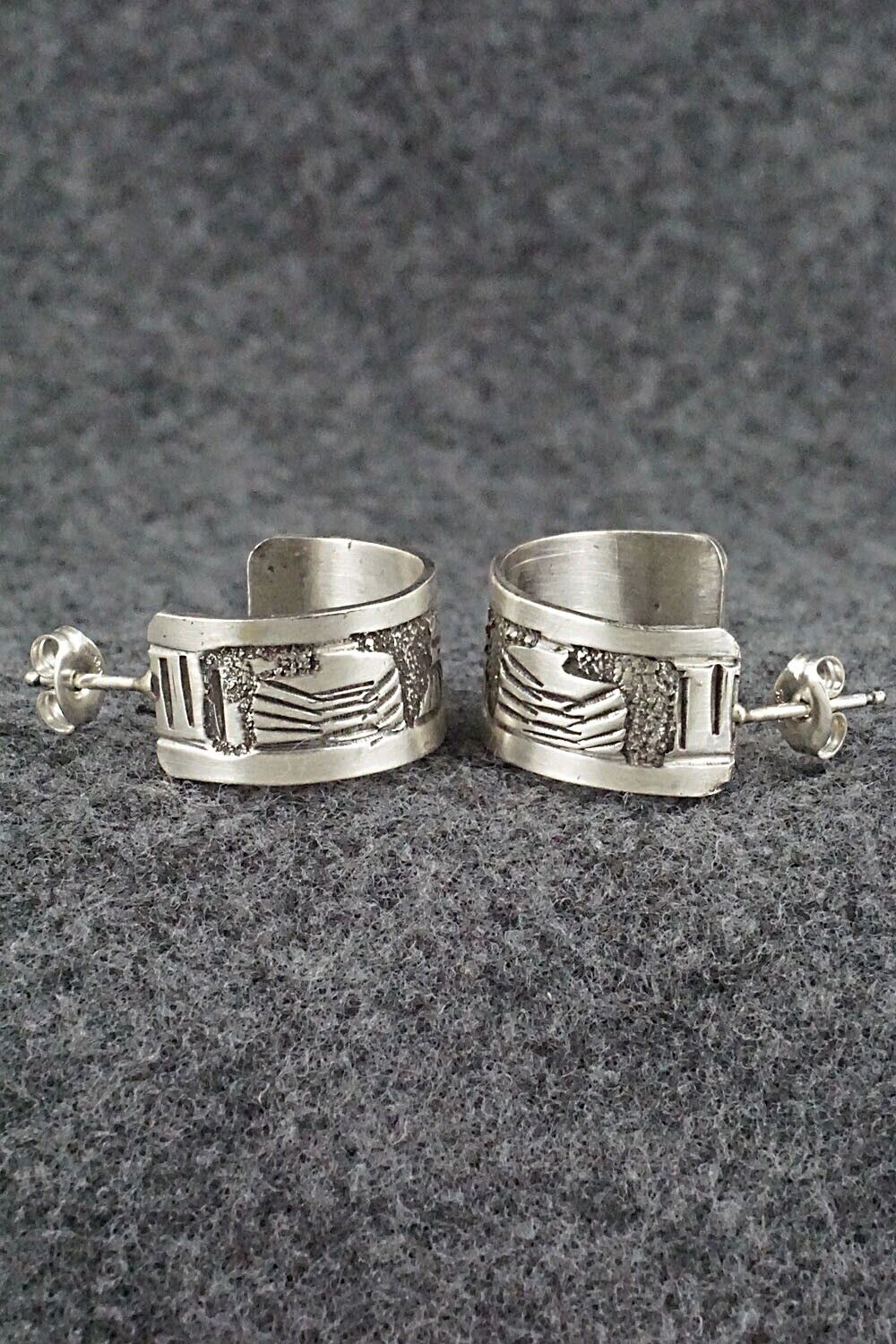 Sterling Silver Hoop Earrings - Elaine Becenti