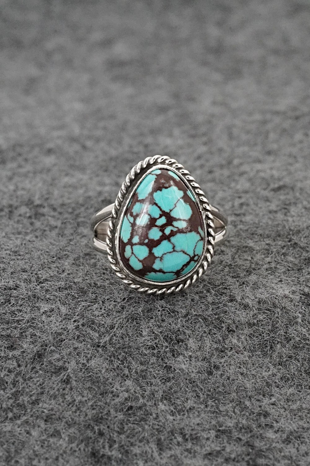 Turquoise & Sterling Silver Ring - Eugene Gruber - Size 6