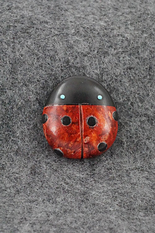 Ladybug Zuni Fetish Carving - Reynold Lunasee