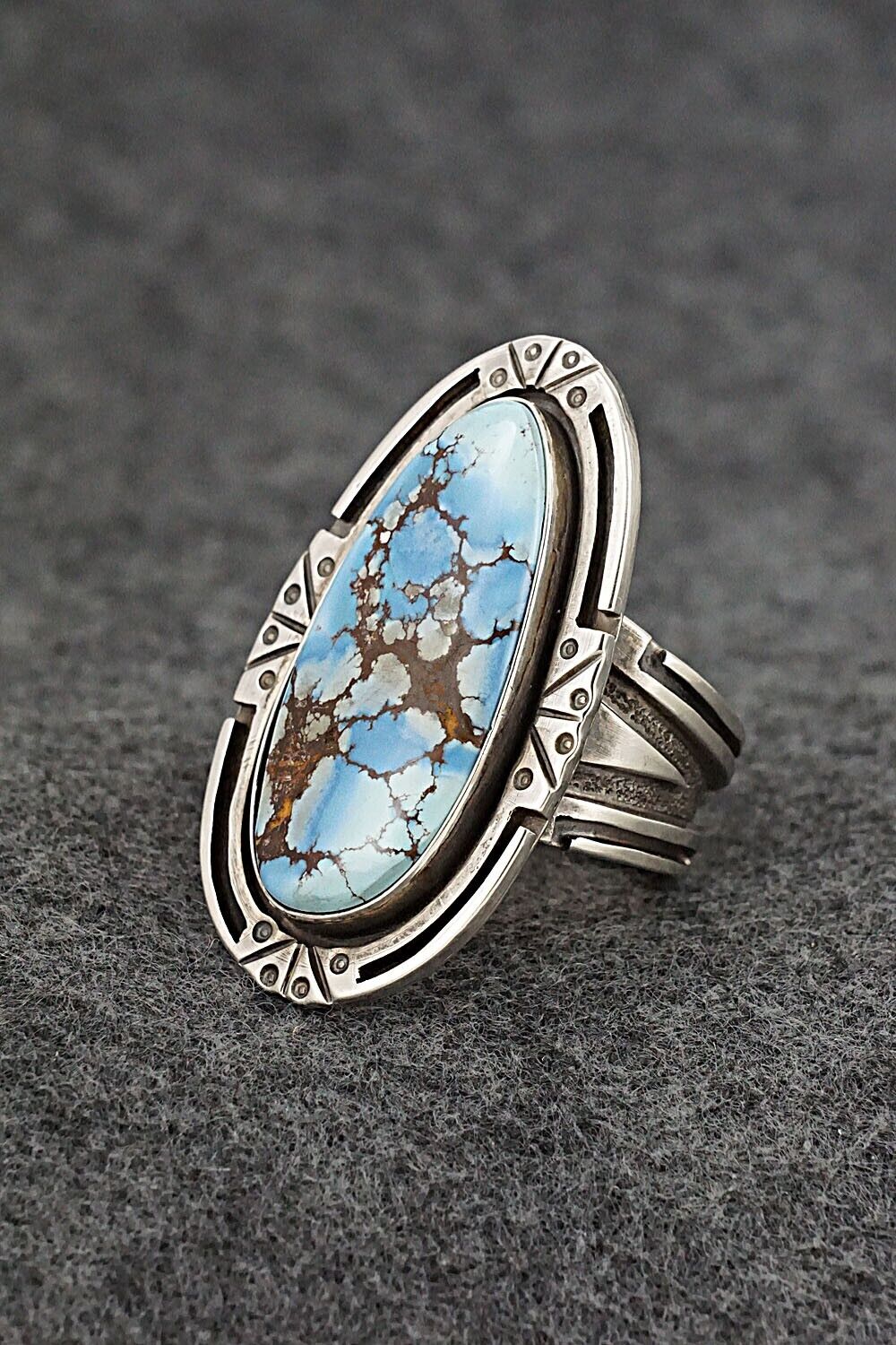 Turquoise and Sterling Silver Ring - Cooper Willie - Size 11.75