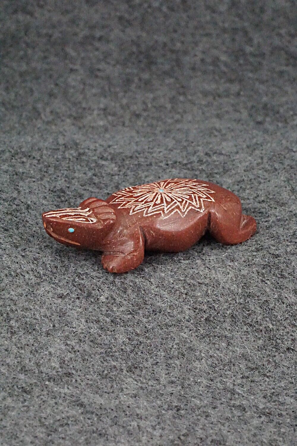 Horned Toad Zuni Fetish Carving - Adrian Cachini