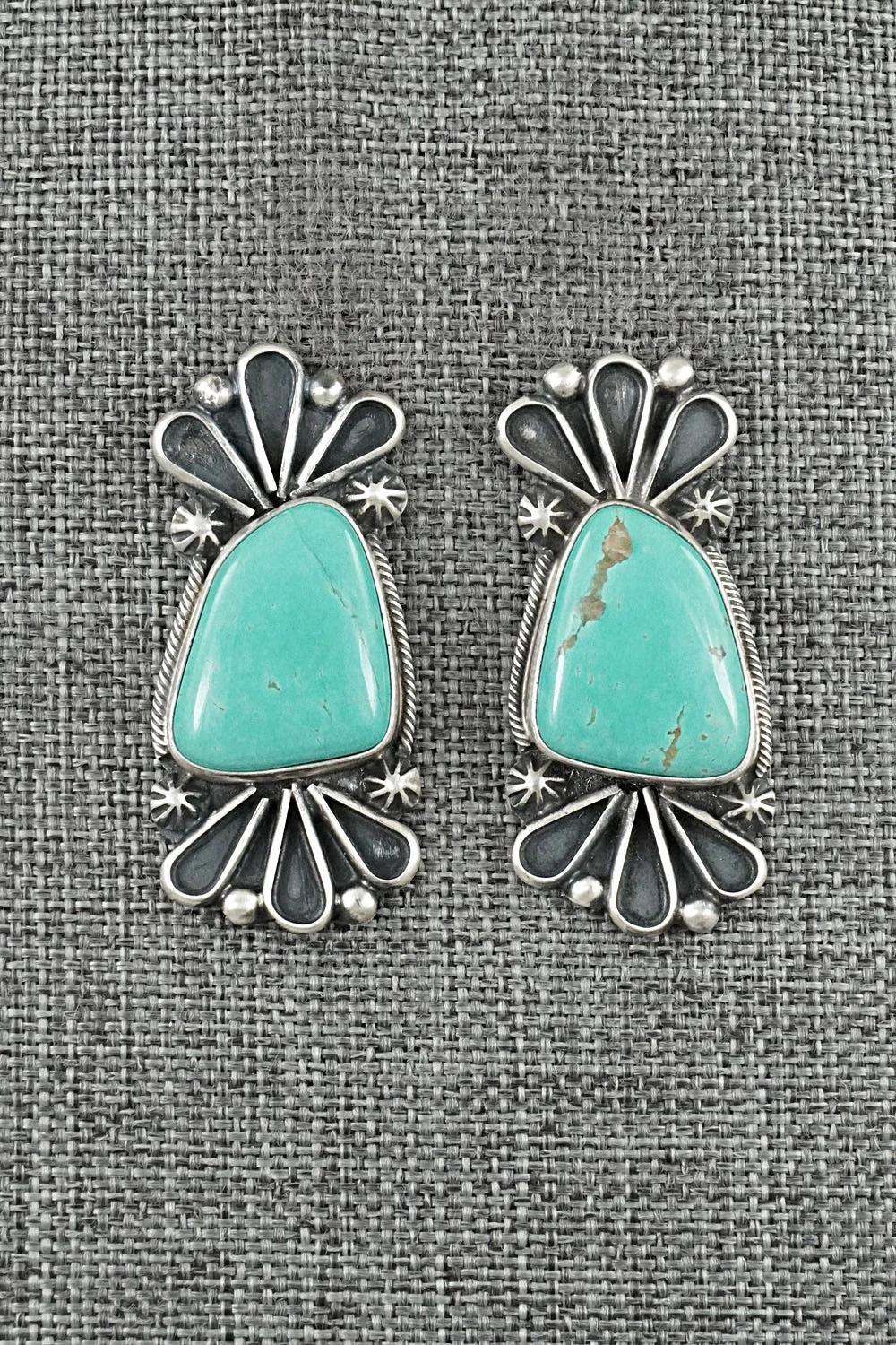 Turquoise & Sterling Silver Earrings - Bobby Johnson