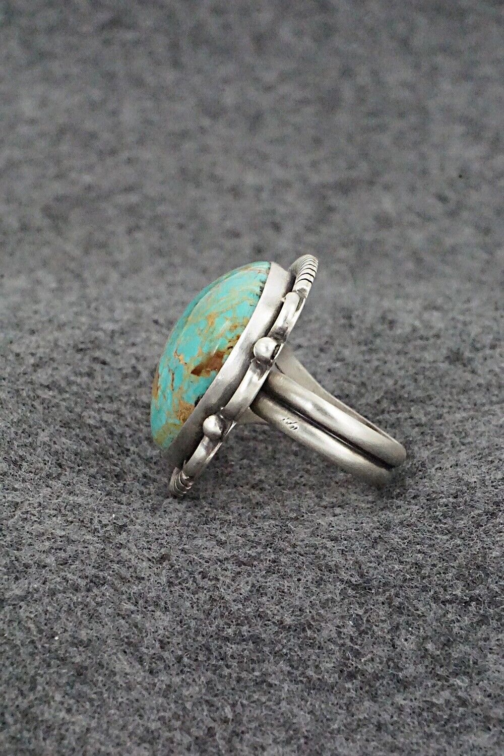 Turquoise & Sterling Silver Ring - Daniel Benally - Size 7 Adj.