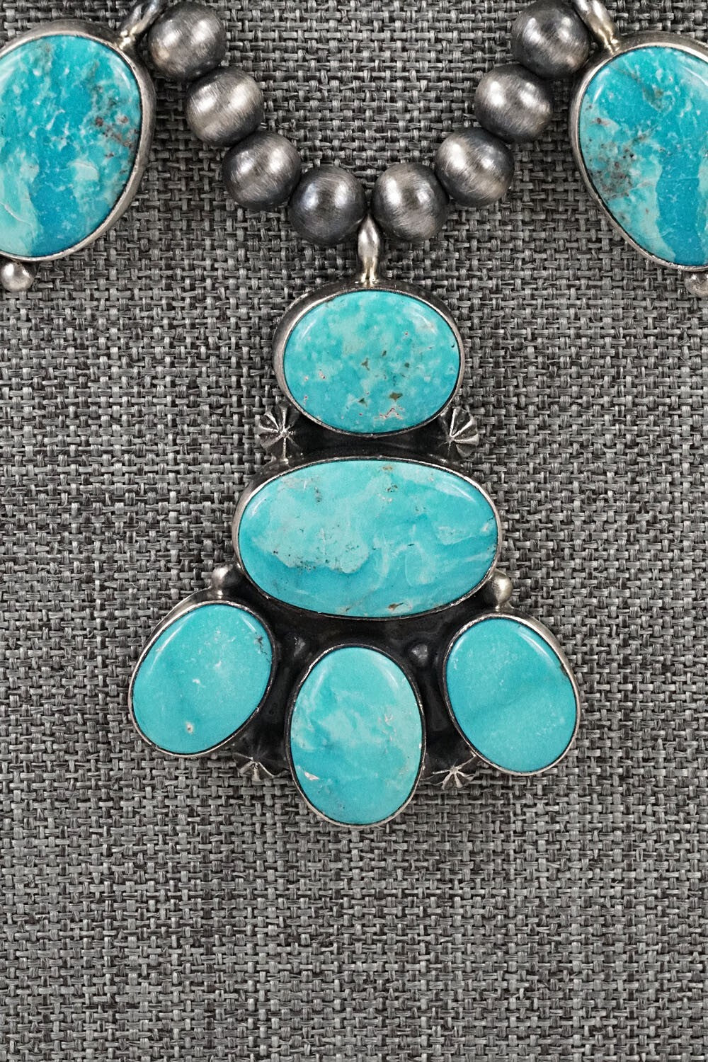 Turquoise & Sterling Silver Necklace Set - Darrin Livingston