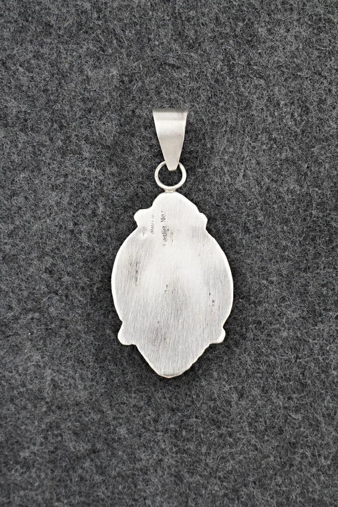 Turquoise & Sterling Silver Pendant - Leslie Nez