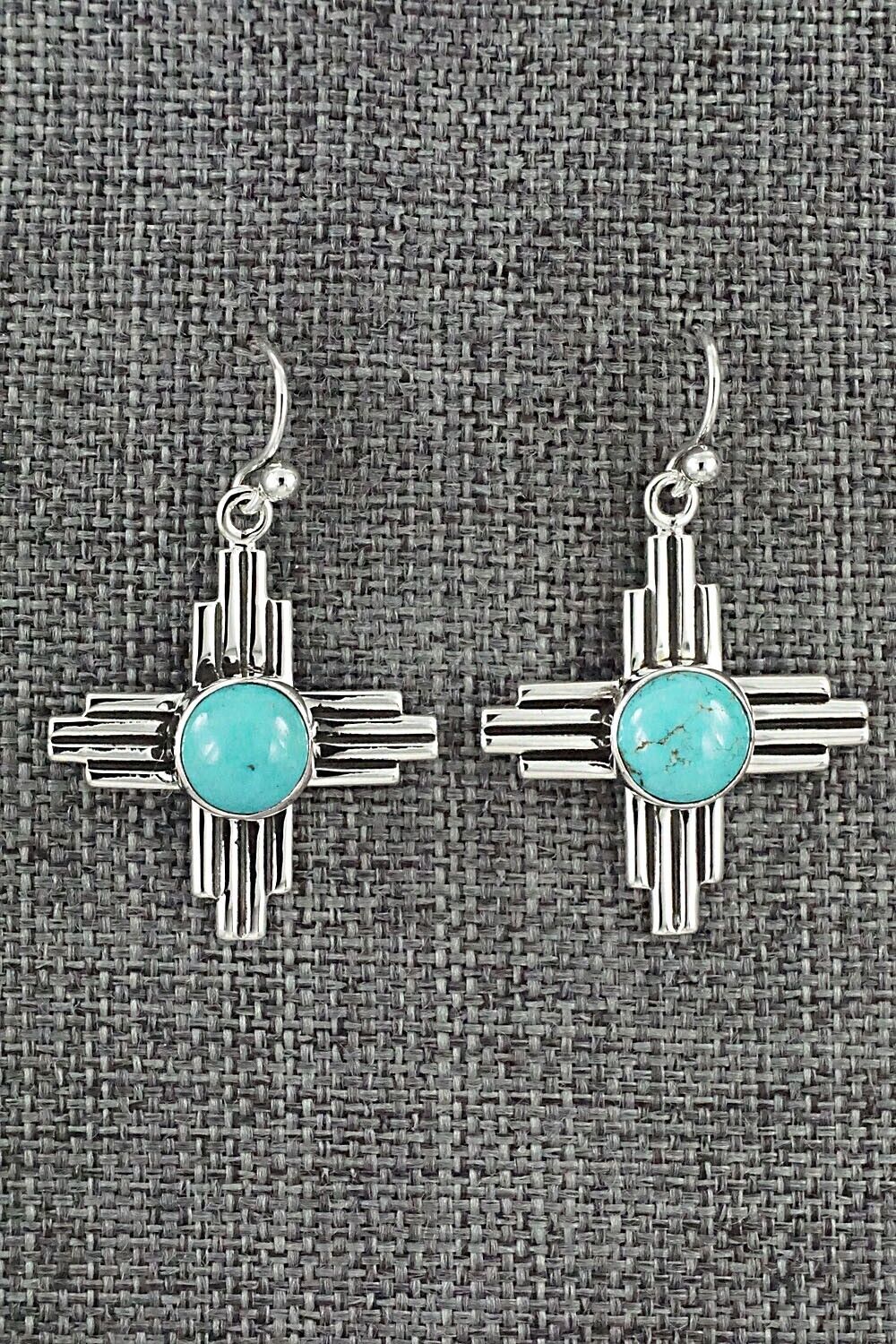 Turquoise & Sterling Silver Earrings - Raymond Coriz
