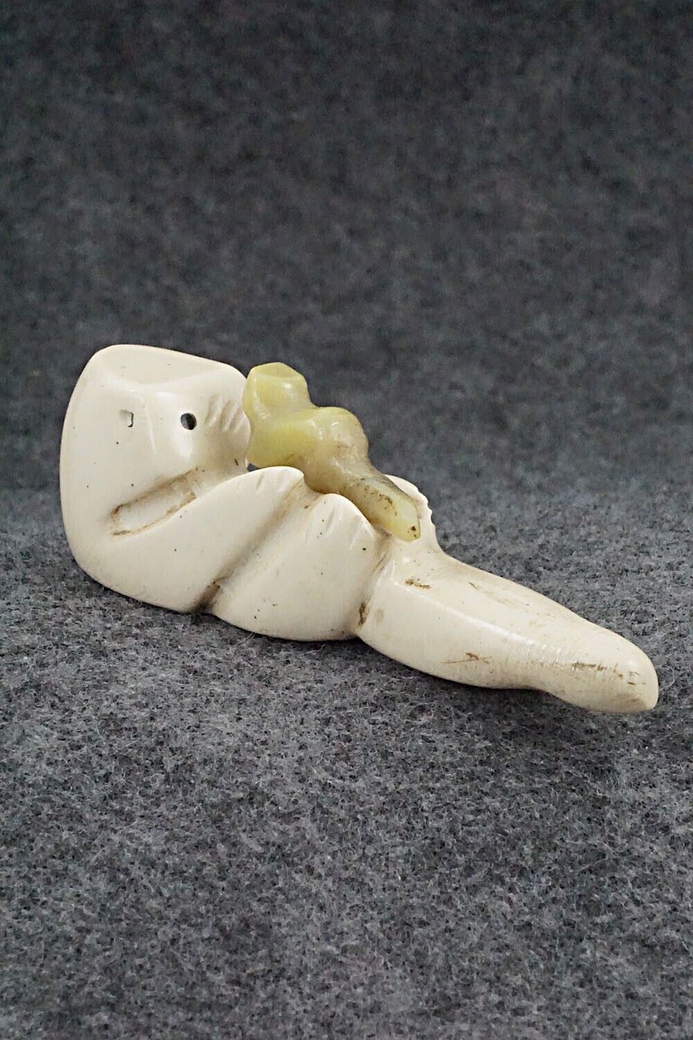 Otter with Cub Zuni Fetish Carving - Justin Red Elk