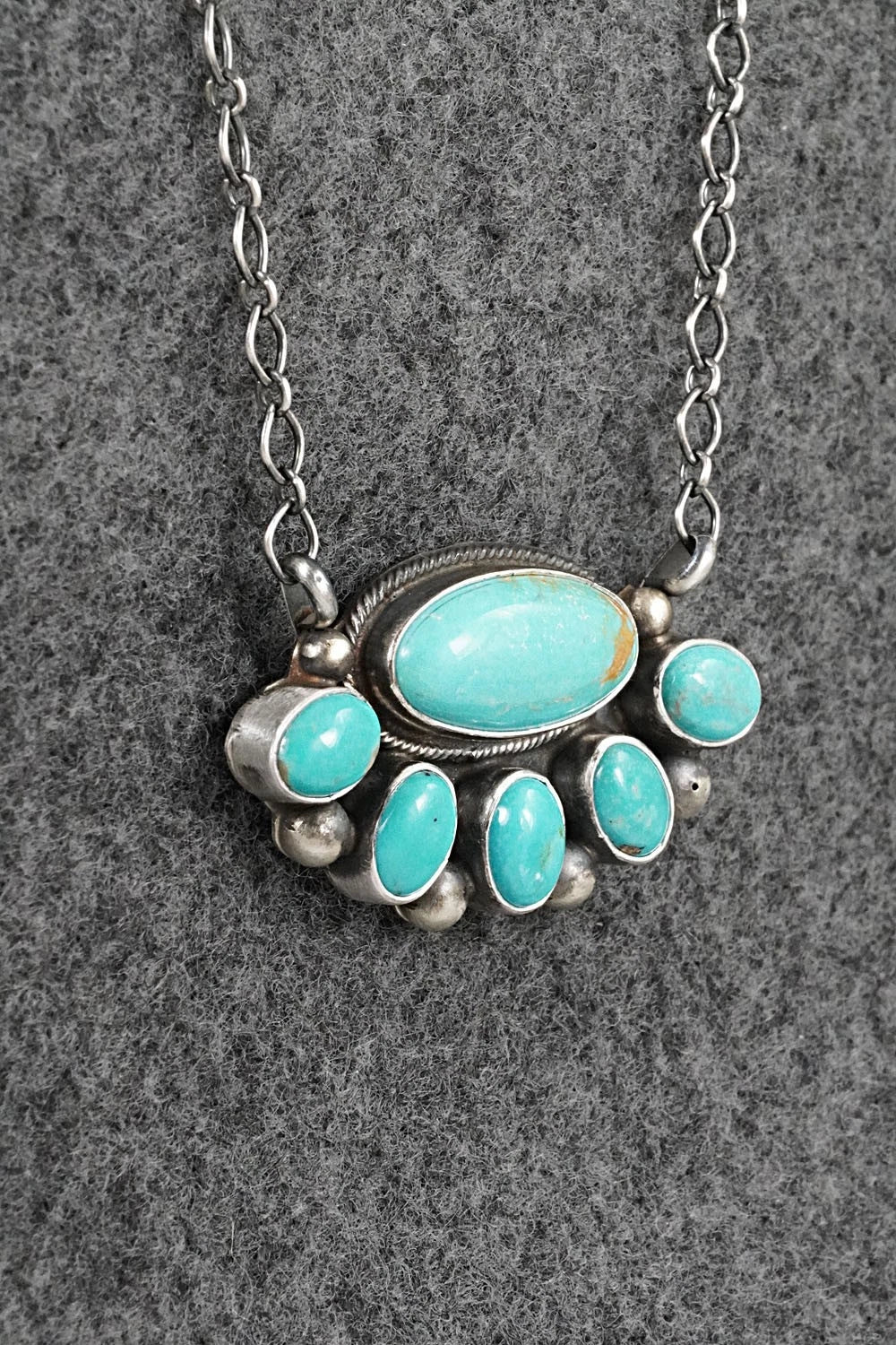Turquoise & Sterling Silver Necklace - Kathleen Livingston