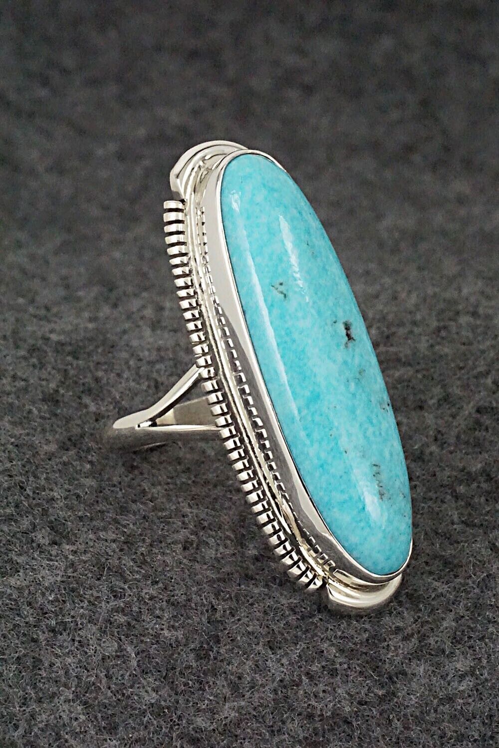 Turquoise & Sterling Silver Ring - James Francisco - Size 8.75