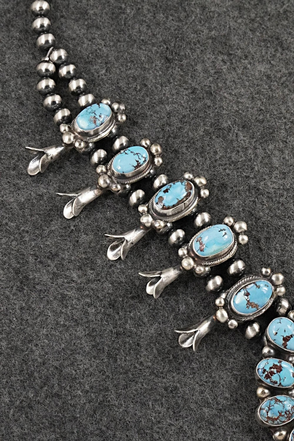 Turquoise & Sterling Silver Squash Blossom Set - Kathleen Livingston