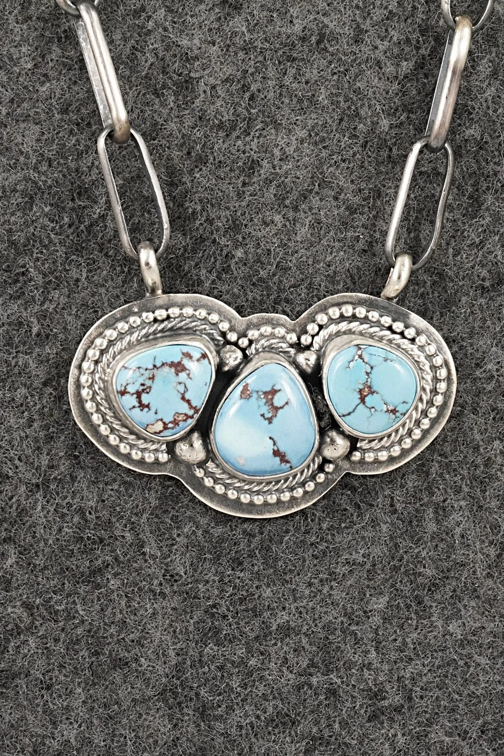 Turquoise & Sterling Silver Necklace - Darrin Livingston