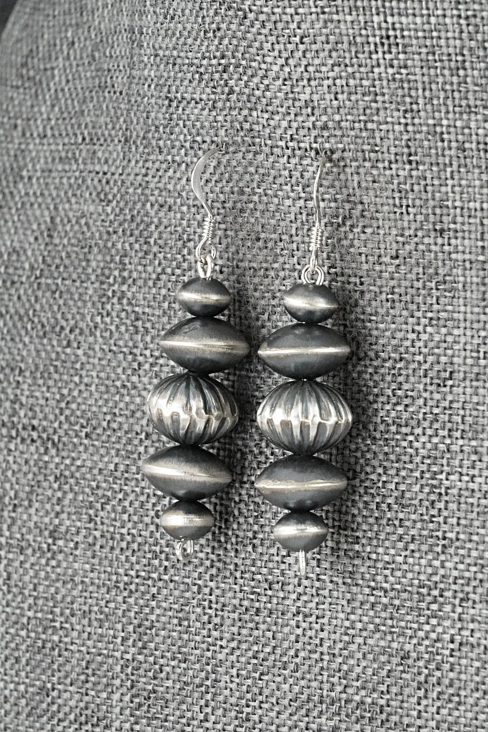 Sterling Silver Navajo Pearl Earrings - Preston Haley