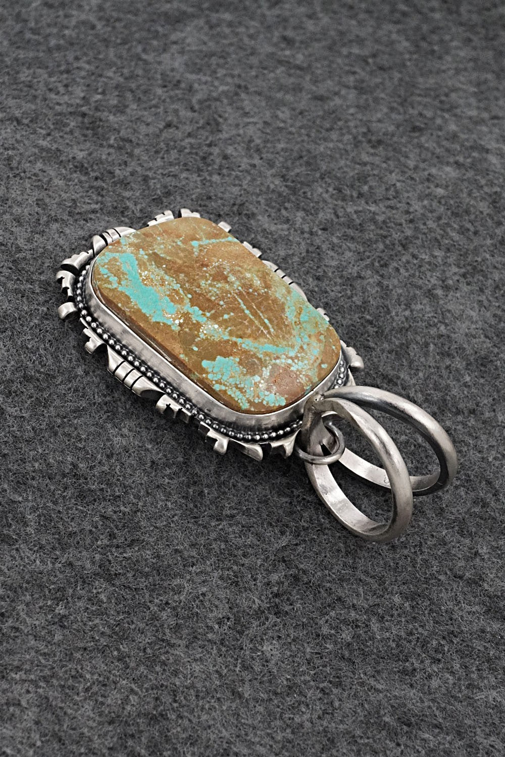 Turquoise & Sterling Silver Pendant - Randy Billy