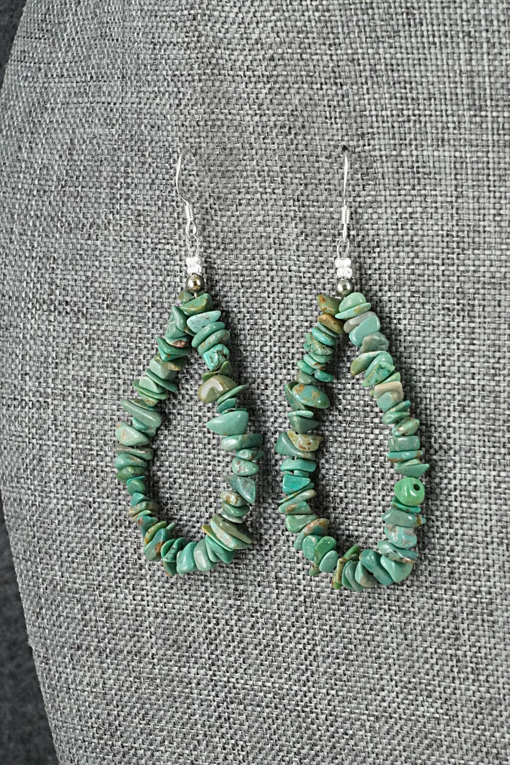 Turquoise & Sterling Silver Earrings - Doreen Jake
