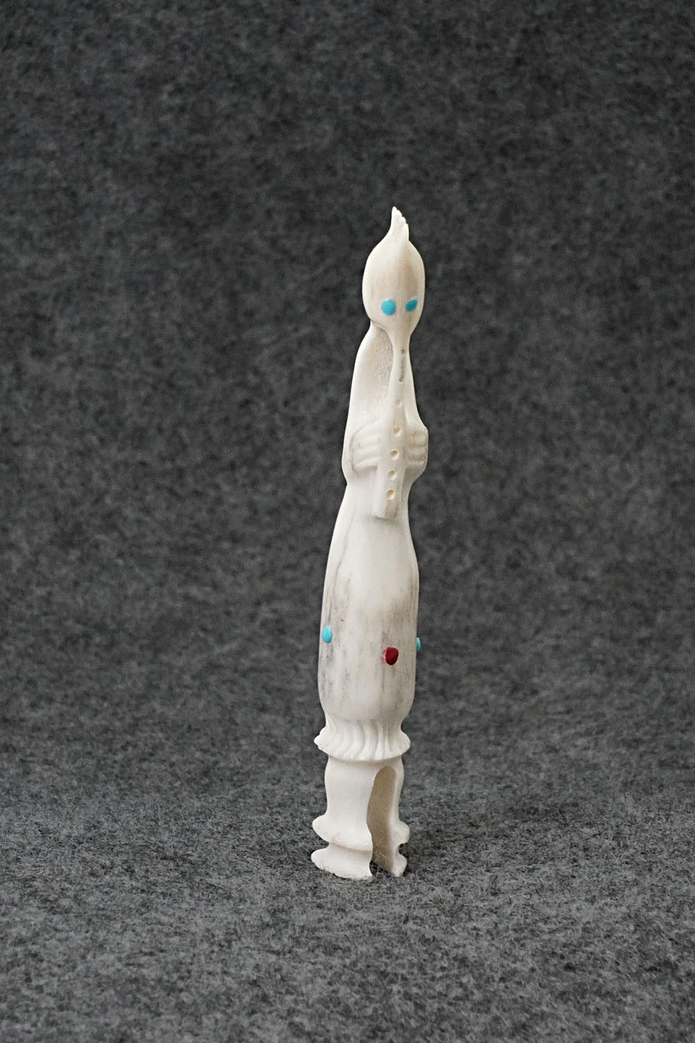 Flute Player Zuni Fetish Carving - Ethan Lowsayate