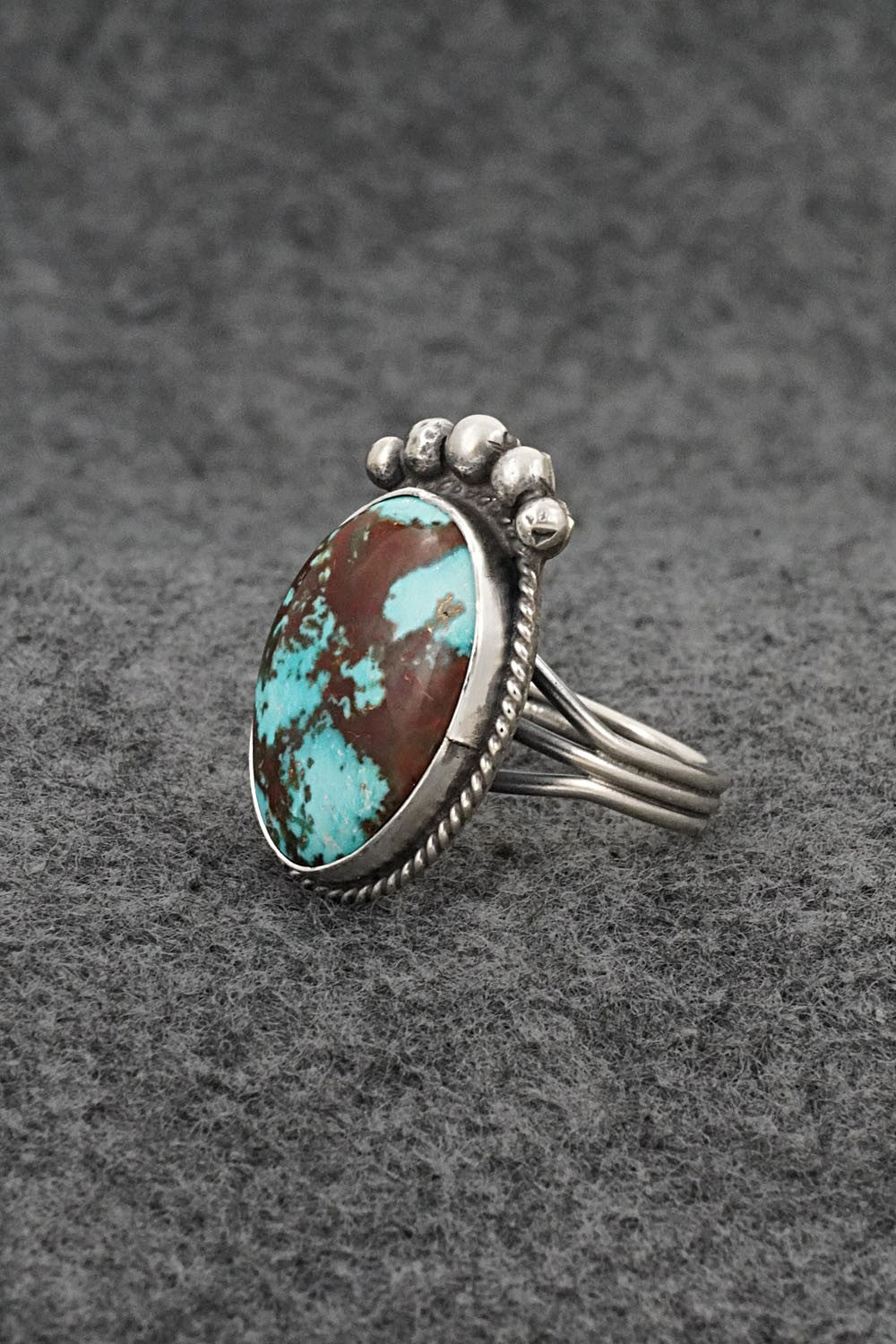 Turquoise & Sterling Silver Ring - Rena Begay - Size 8