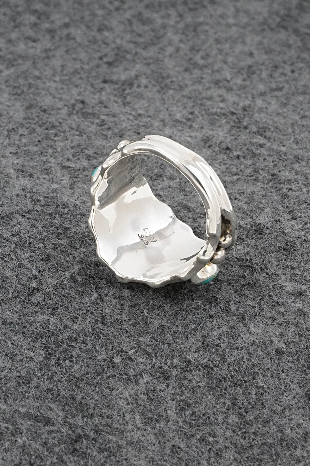 Turquoise & Sterling Silver Ring - Genevieve Francisco - Size 11.5
