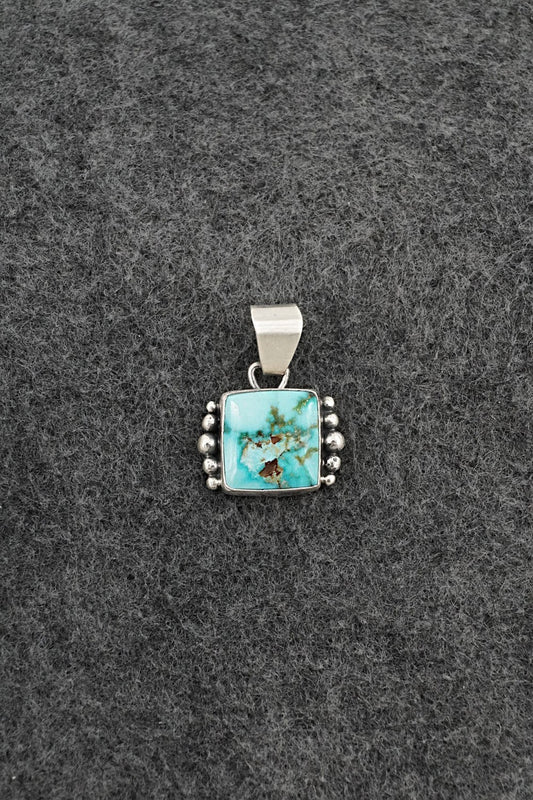 Turquoise & Sterling Silver Pendant - Eugene Gruber