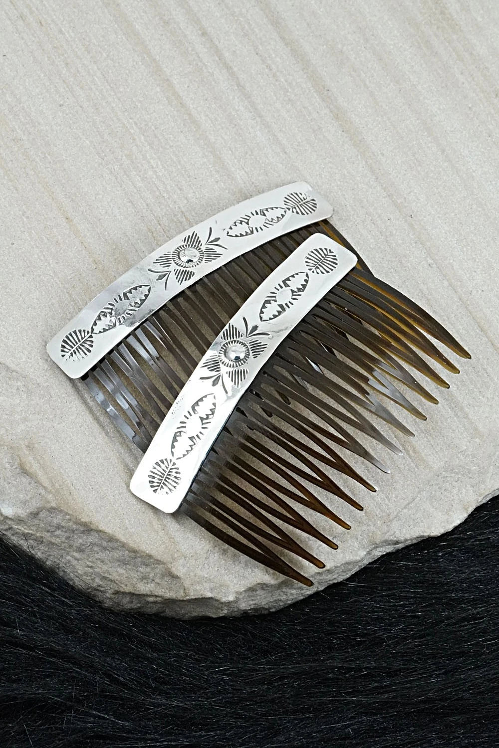 Sterling Silver Hair Combs - Bertha Begay