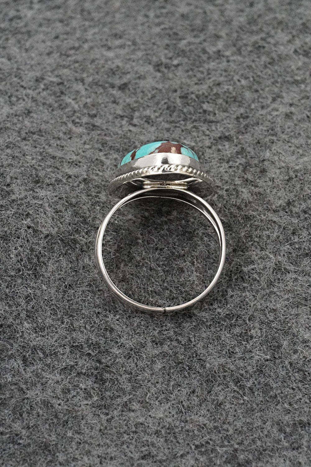 Turquoise & Sterling Silver Ring - Eugene Gruber - Size 8