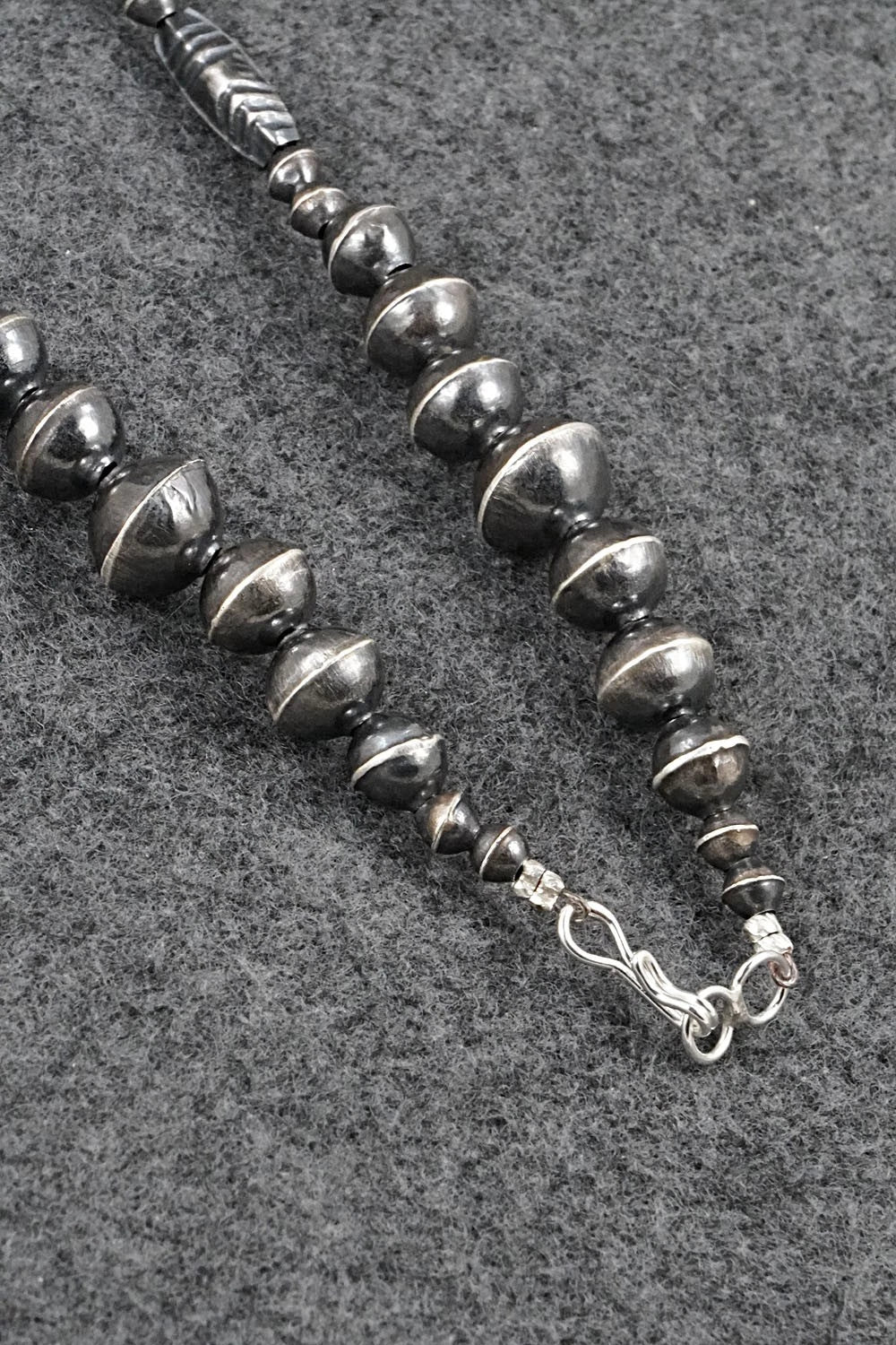 Sterling Silver Navajo Pearl Necklace 20" - Vintage