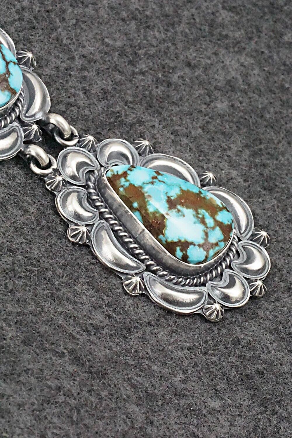 Turquoise & Sterling Silver Pendant - Raymond Delgarito