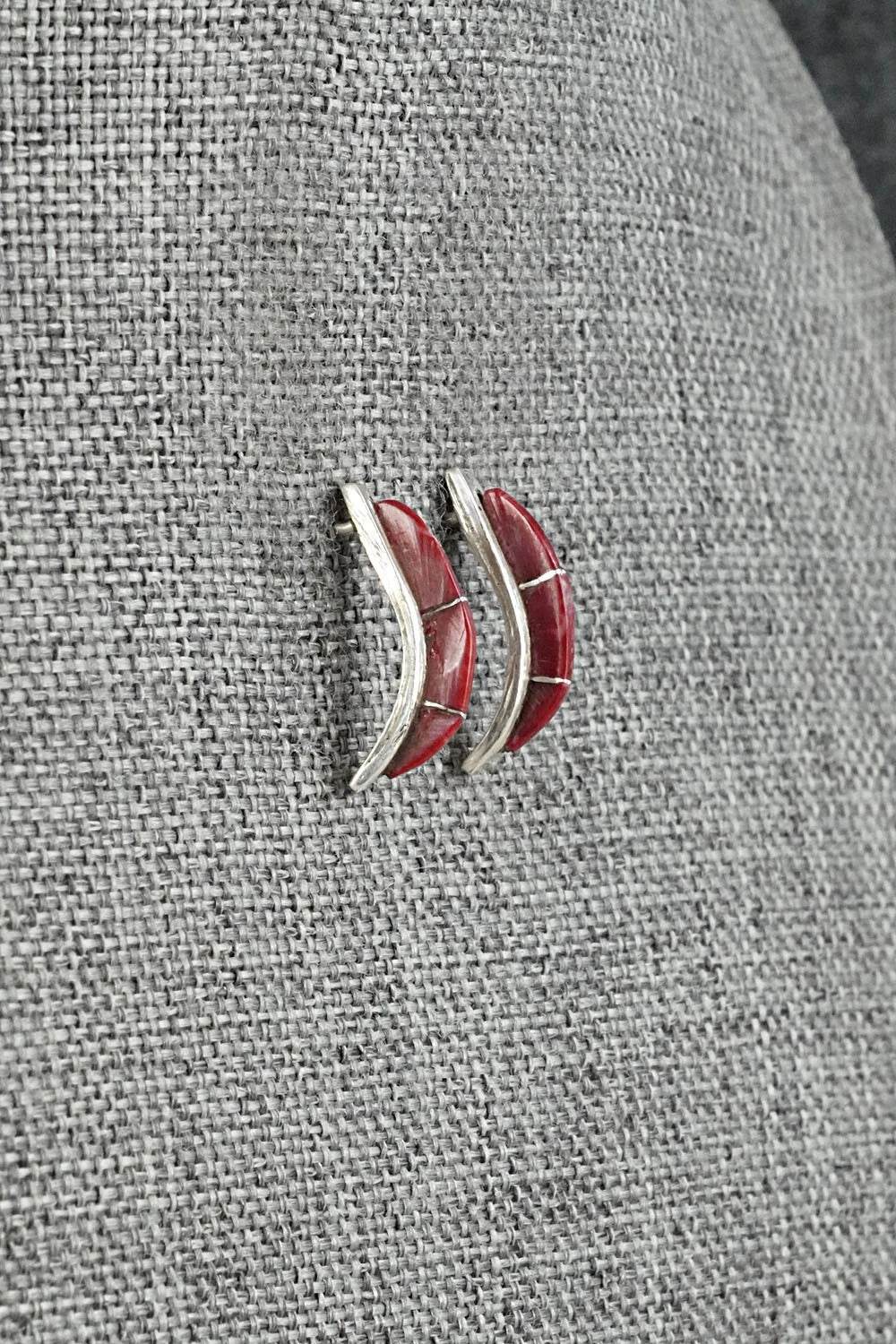 Coral & Sterling Silver Earrings - Kent Lonjose
