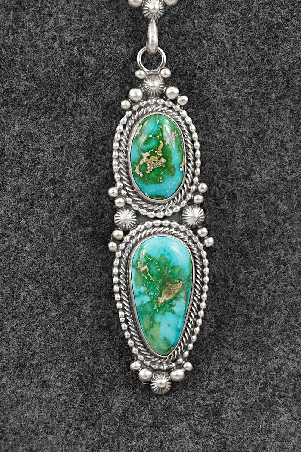 Turquoise & Sterling Silver Necklace - Tom Lewis