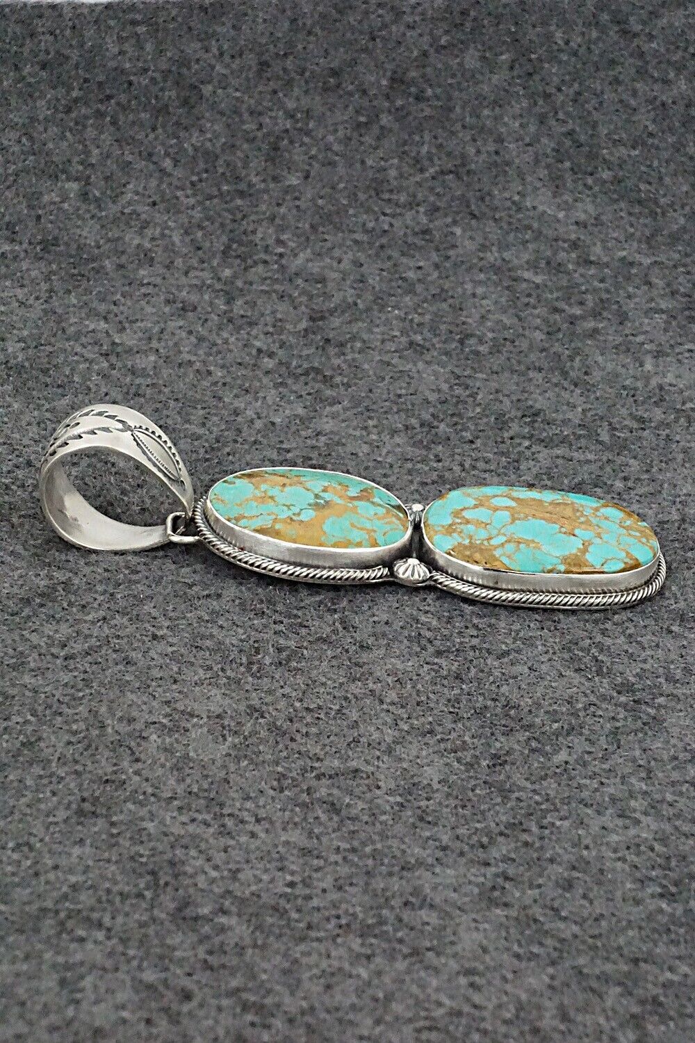 Turquoise & Sterling Silver Pendant - Darrin Livingston