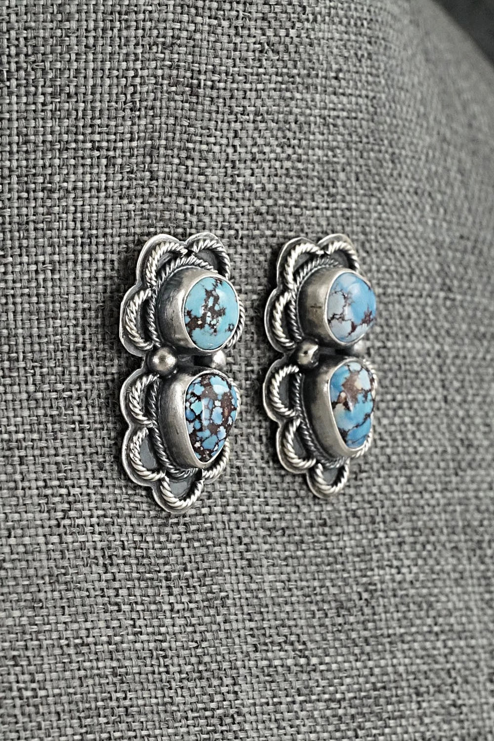 Turquoise & Sterling Silver Squash Blossom Set - Darrin Livingston