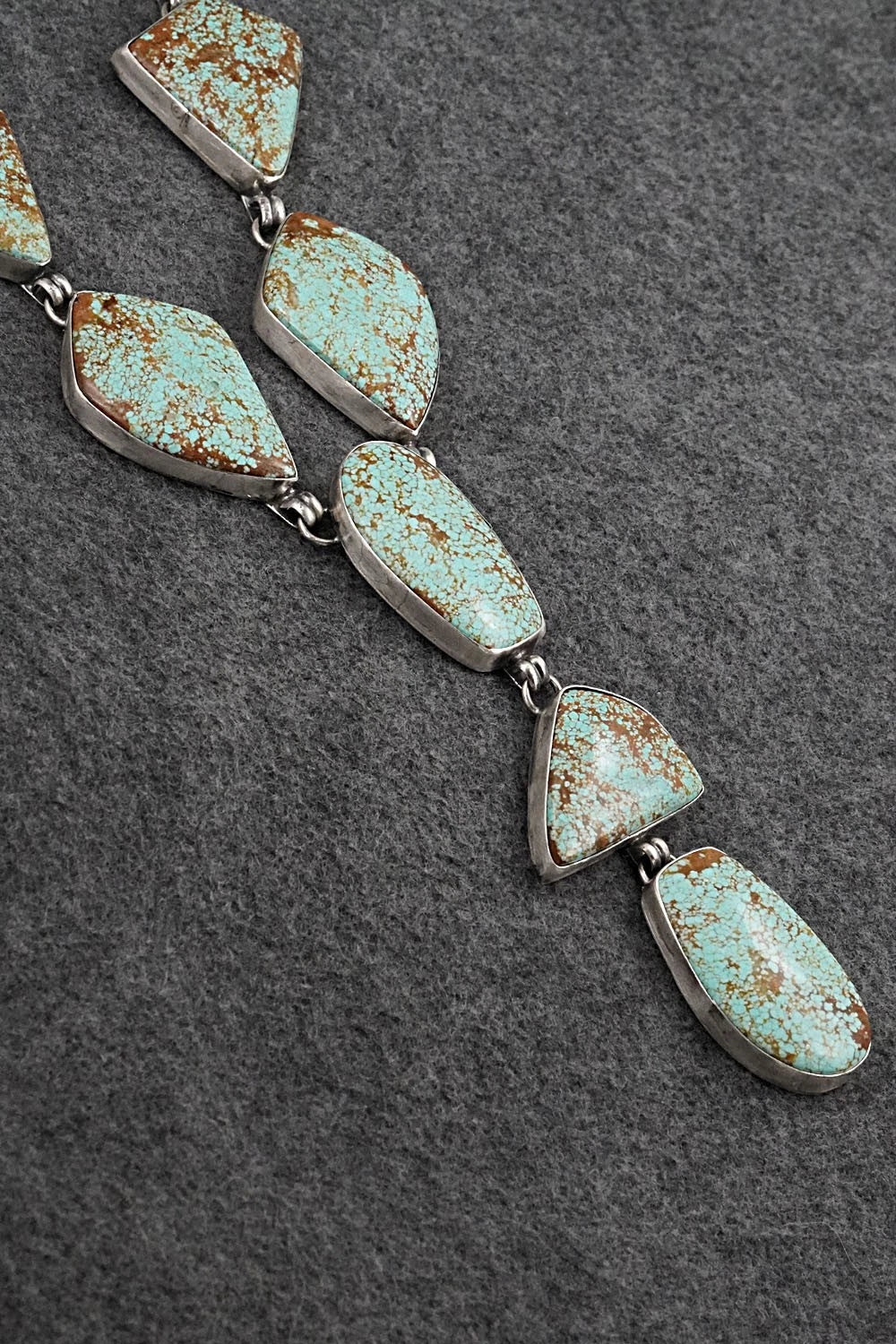 Turquoise & Sterling Silver Necklace and Earrings Set - Darrin Livingston