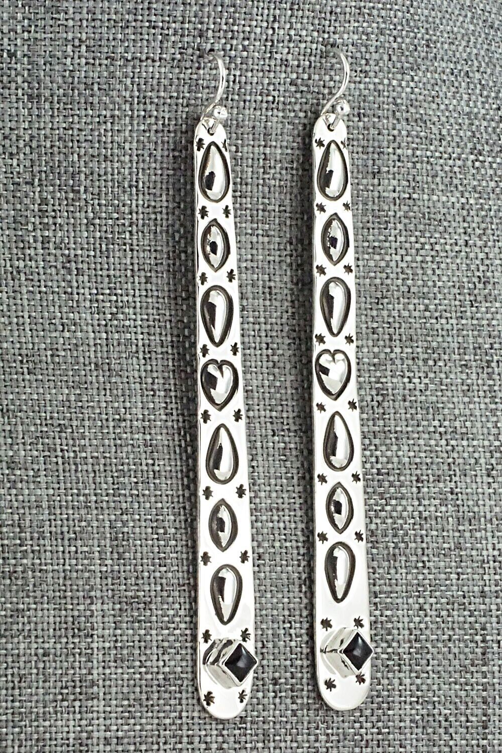 Onyx & Sterling Silver Earrings - Kevin Ramone
