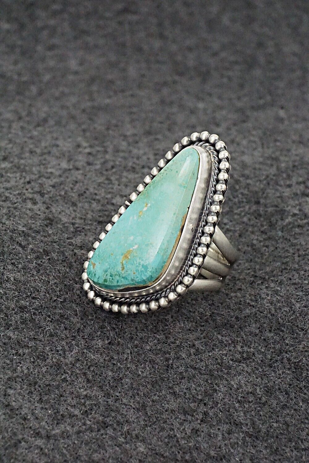 Turquoise & Sterling Silver Ring - Paul Livingston - Size 6