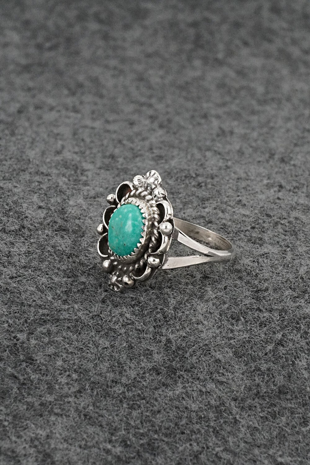 Turquoise & Sterling Silver Ring - Frieda Martinez - Size 7