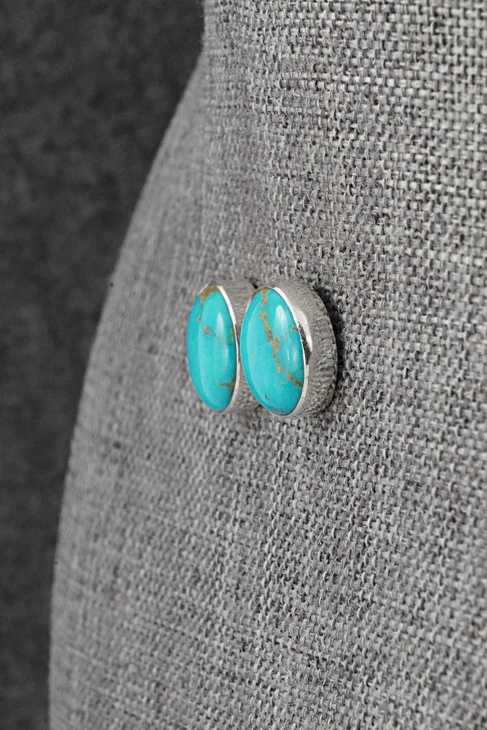 Turquoise & Sterling Silver Earrings - Rosemary Saunders