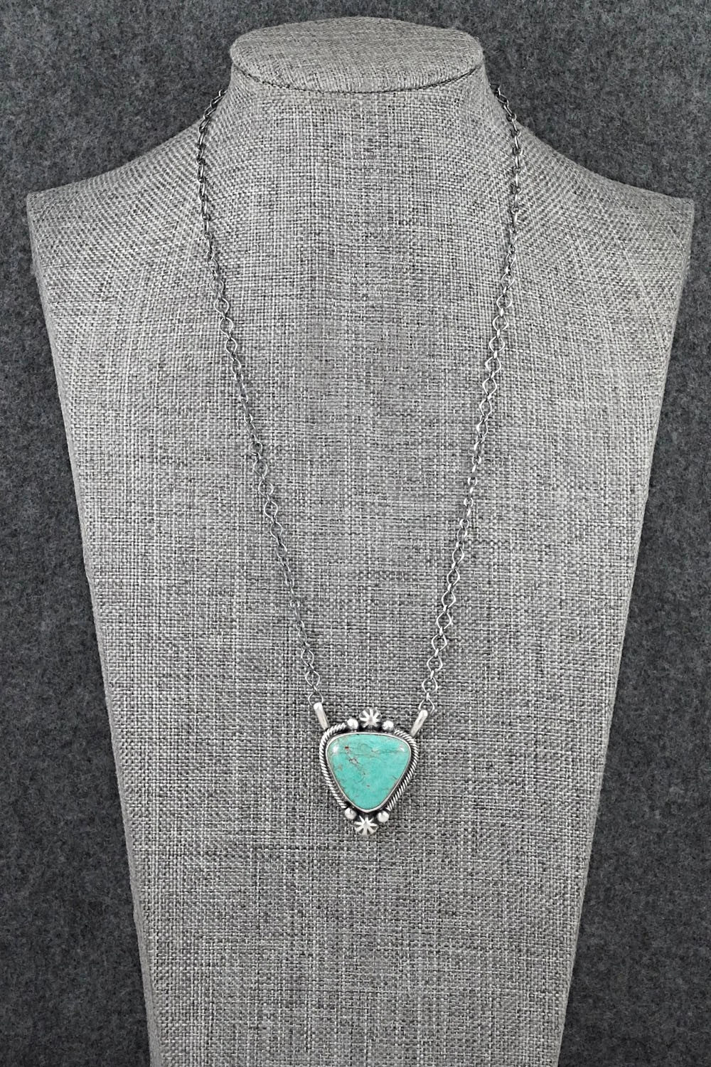 Turquoise & Sterling Silver Necklace - Bobby Johnson