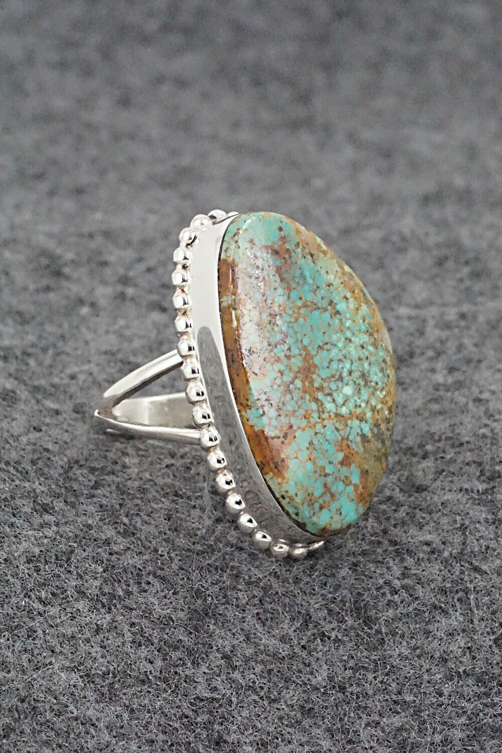 Turquoise & Sterling Silver Ring - Larry Castillo - Size 8