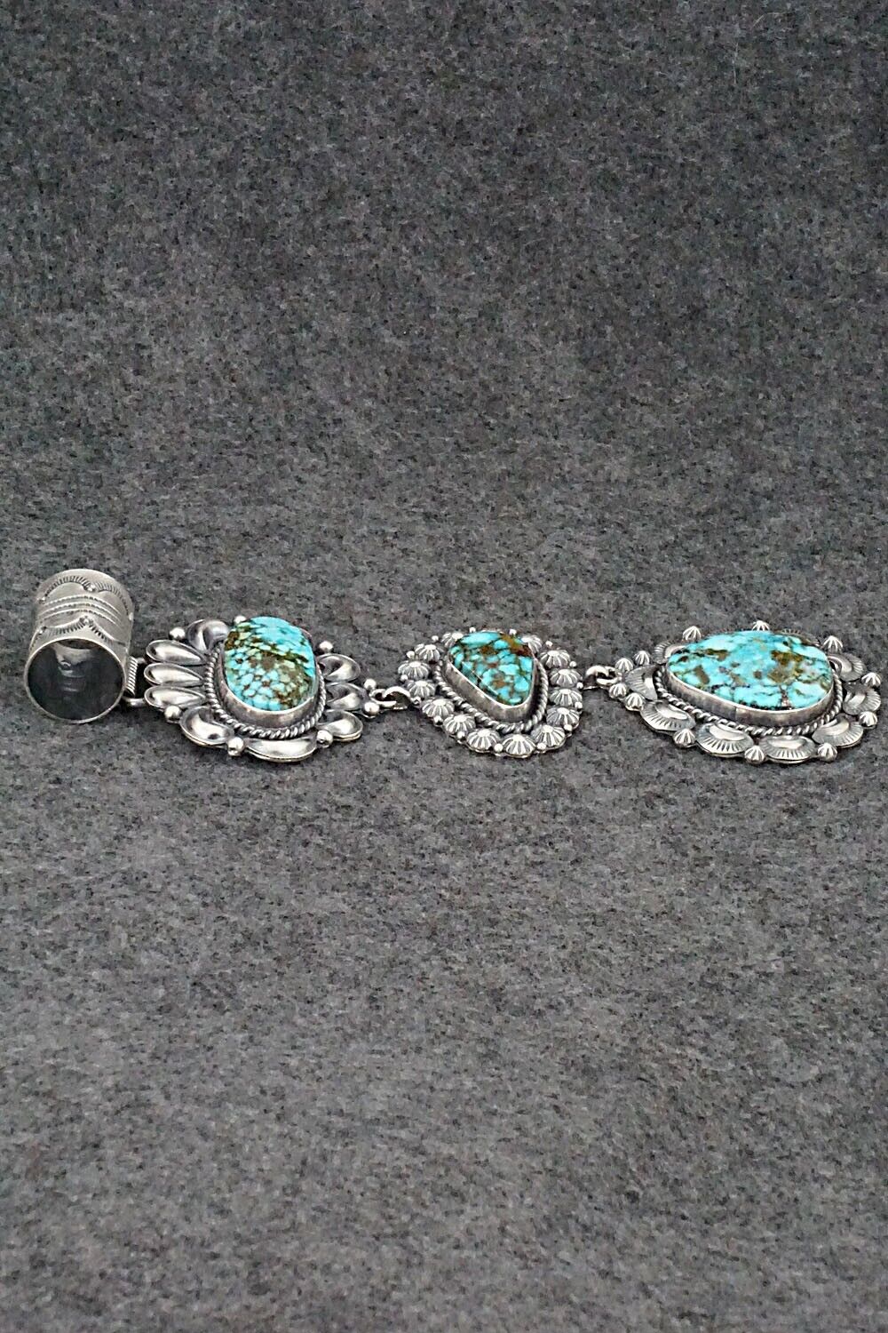 Turquoise & Sterling Silver Pendant - Raymond Delgarito