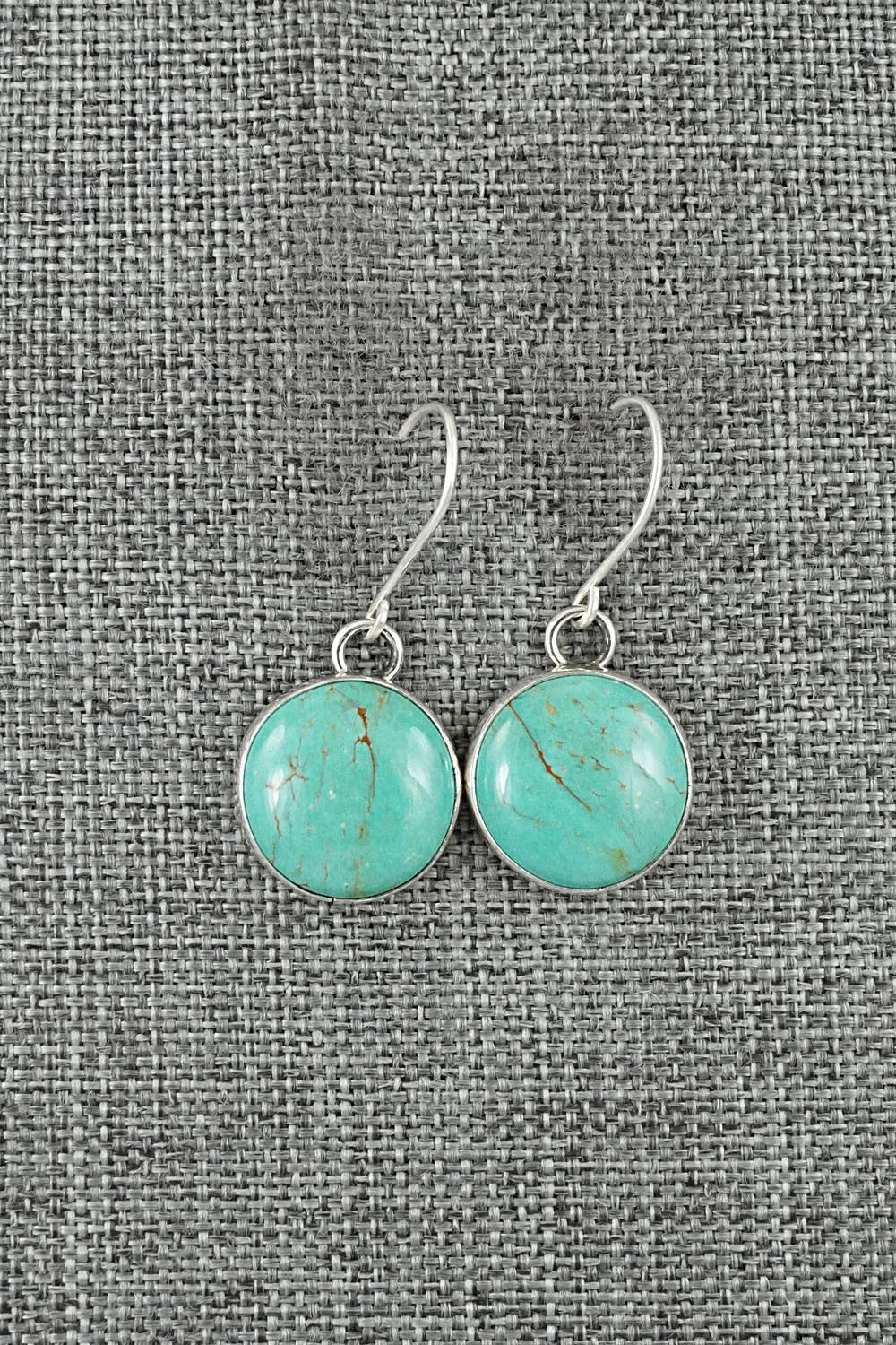 Turquoise & Sterling Silver Earrings - Eugene Gruber